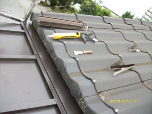 強風対策　屋根修理