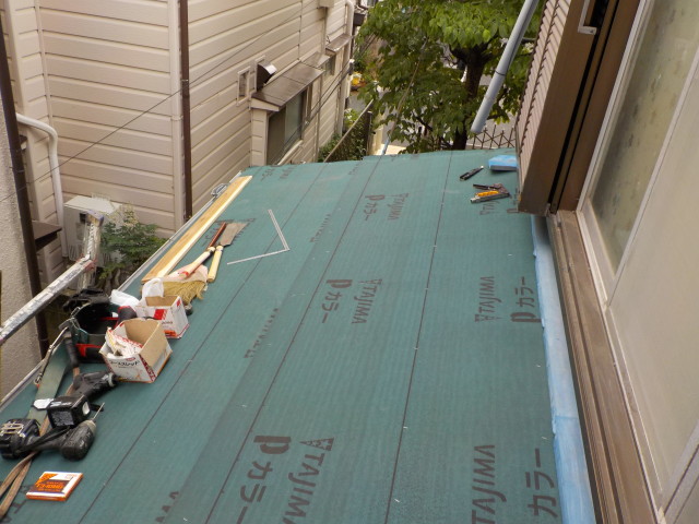 施工後の写真 防水シート劣化