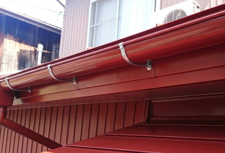施工後の写真 軒先雨どい修理完了写真