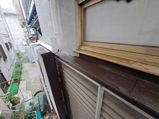 施工前の写真 原因は2つありました